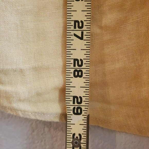 M&S Collection Linen Shirt Mens 3XL Yellow Short Sleeve Button Up Casual Pocket - Picture 8 of 10